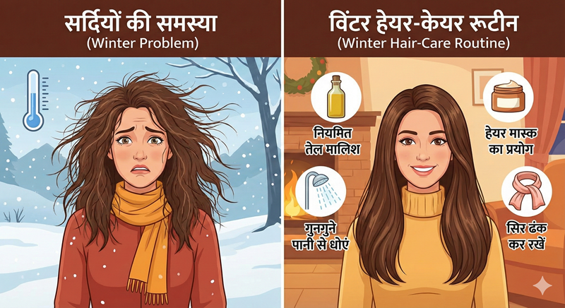 सर्दियों में बालों की देखभाल — सुंदर, घने और रेशमी बालों के लिए आसान सुझाव